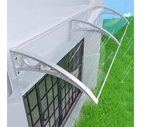 1pcs Curved Window Canopy Awning - Premium Polycarbonate Front Door Patio Sun Shelter - U-V Protection & Weather Resistant(60x390cm)