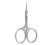 1Pcs Cuticle Scissors Manicure Nail Tools Stainless Curved Blade Eyebrow Eyelash Dry Skin Multi-Purpose Small Scissors,Silver