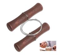 1PCS Cutting Wire for Clay Cheese Wire Clay Wire Cutter with Wood Handle Stainless Steel Multifunctional Manual Tool for Cheese Dough Pottery Ceramics Art Sculptures Candles Children's Day DIY