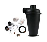 1pcs Cyclone Dust Collector(Cyclone Vacuum Cleaner) Compatible With Construction & Household Vacuum Cleaner Powder Filter Cyclone Separator (Color : B Black- 50-32adapters)