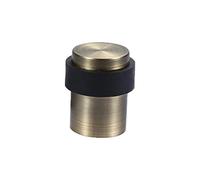 1PCS Cylindrical Floor Door Stopper, Solid Stainless Steel Door Stopper with Rubber Bumper，Green Bronze