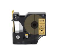 1PCS D1 40910 Compatible with Labeling Cassette 9mm Tapes Black On Clear Works Label Manager LM 160 280 360D(Black on Gold)