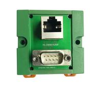 1PCS DB9 to RJ45 Connection Port RS232 to Net Port Adaptor Interface Converter Net LAN Port Adapter DB9 male to RJ45 DIN Rail Mount