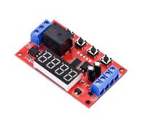 1PCS DC 24V delay time relay module timing optical coupler isolation pulse cycle power-off trigger LED display circuit switch module(Without housing,12V)