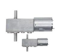 1pcs Dc 6V 12V 24VJGY370 Worm Gear Motor Double Output Shaft Electric Gear Motor High Torque self-Locking Motor 6RPM-210RPM(6V,66 RPM)