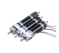 1pcs DC Planetary Gear Motor 24V 12V Low Speed Small Motor Diameter 32MM Adjustable Speed And Reversible Shaft Diameter 6MM Or 8MM(Motor x2 bracket,58RPM,8mm)