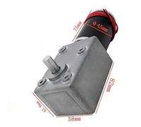 1pcs DC12V 24V Strong Torque Gearmotor Metal Turbo Worm Gearbox Engine Reversed Low Speed 250kg.cm Self-Lock DC Gear Motor(Motor x Bracket,12rpm,24V)