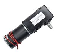 1pcs DC12V 24V Strong Torque Gearmotor Metal Turbo Worm Gearbox Engine Reversed Low Speed 250kg.cm Self-Lock Worm DC Gear Motor(Motor,24V 27 RPM)