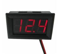 1pcs DC4.5V-30V Waterproof Digital Voltmeter Car Boat Motorcycle 0.56inch LED Display Volt Voltage Meter Mini Tester Panel Ammeter(Army green)