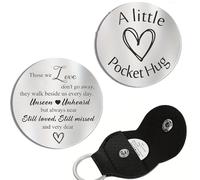 1Pcs Decision Coin With 1Pcs Black PU Leather Case Stainless Steel Decision Coin Personality Lucky Coin Double-sided Creative Souvenir Suitable for Pocket Small Gifts for Family and Friends