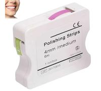 1PCS Dental Polishing Strips,Dental Abrasive Strips,Tooth Whitening Strip,4mm Tooth Sandpaper Thickness Teeth Resin Tooth Interdental Grinding Tool,Teeth Abrasive & Finishing Tool,6m(Red,Medium)