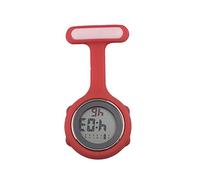 1Pcs Digital Fob Watch, Digital Display Silent Electronic Luminous Nurse Watch with Pin/Clip-On Nurse Watch for Women Men