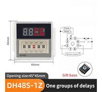1PCS Digital LED Programmable Delay RELAY Timer DH48S-S DH48S-1Z DH48S-2Z ACDC12V AC220V ACDC24-240V 0.1S-99H 0.01S-99H99M With Socket Base(AC220V,DH48S-1Z)