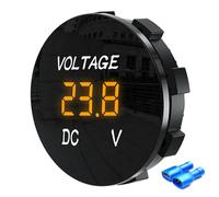 1pcs Digital Voltage Meter DC5V-48V Mini Car Motorcycle Voltmeter Voltage Tester Monitor Waterproof LED Panel Display Voltmeter(Orange)