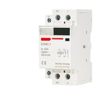 1pcs Din Rail Automatic Modular Household Contactor Switch Controller With Transparent Window AC230V 2P 63A 2NO 2NC 1NO1NC 50Hz 250V~(2NO)