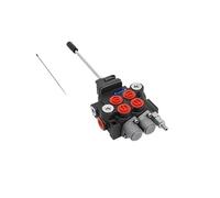 1pcs Directional Hydraulic Control Valve Double Acting Suitable Use for Pump Hydraulic Cylinder Motor(2 Spool 1 Controller)