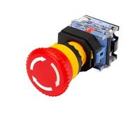 1PCS DIY 1P 5A elevator power start button switch control box emergency stop IP65 waterproof indicator yellow(7)