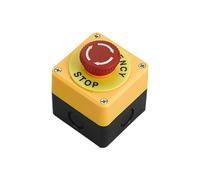 1PCS DIY 1P 5A elevator power start button switch control box emergency stop IP65 waterproof indicator yellow(4P)