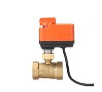 1PCS DN15 DN20 DN25 DN32 DN40 Electric Ball Valve AC220V 3-Wire 2-Way Control Brass Thread Electric Ball Valve Stable(12vdc-2 Way,0.75 Inch)