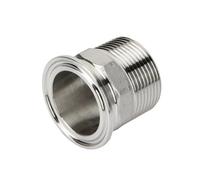 1Pcs DN15-DN50 Stainless Steel SS304 Sanitary Male Threaded Ferrule Pipe Fittings Tri Clamp Type(DN50 x Ferrule 64)