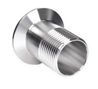 1PCS DN8 DN15 DN20 DN25 DN32 BSP Sanitary Stainless Steel SS304 Tri Clamp Male Threaded Pipe Fitting Adapter 1/2" 3/4" 1" 1-1/4"(DN8 x Ferrule 50.5)