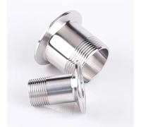 1PCS DN8 DN15 DN20 DN25 DN32 BSPT Stainless Steel SS304 Tri Clamp Male Threaded Pipe Fitting Adapter 1/2" 3/4" 1" 1-1/4"(DN8 x Ferrule 50.5)