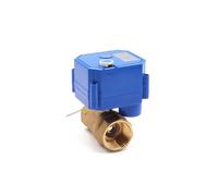 1PCS DN8-DN25 Ball Valve Brass 2-Way 2/3-wire Actuator with Manual Switch AC220V DC24V DC12V ADC9-24V(1/4",DC12V_CR01)