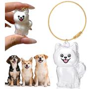 1PCS Dog Keychain for Pet Lovers - Dog Hair Keychain & Dog Hair Keepsake - Portable Dog Fur Keepsake Cute Keychains for Backpacks, Heartfelt Memorial Gifts for Loss of Dog