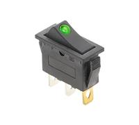 1pcs DOT-2D3P-GREEN-LED KCD3 220V ON/OFF SPST Rocker Switch Single Pole Throw 20A 125VAC HSMXNEONJB