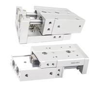 1pcs Double-axis Precision Slide Table Pneumatic Cylinder Multi-Travel Double-Acting Bore6/8/12/16/20/25 Stroke 10-150mm(HLS-A,Bore 16mm)