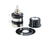 1pcs Double-layer speed regulating potentiometer RV24YG20S B1K 2K 5K 10K 20K 50K 100K 200K 500K With knob(Blue,5K)