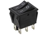 1Pcs Double Rocker Switch 6 Pin On-Off with Green Red Light 20A 125VAC (Color : 1)(3)