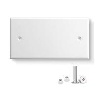 1pcs Double Socket Blanking Plate - 2 Gang Blanking Plate Cover for Electrical Plug Sockets, Plug Socket Covers UK, Light Switch Cover Plates for Home & Office Safety Use (White)