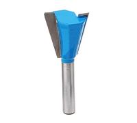 1Pcs Dovetail Router Bits, 1/2" Shank Half-Blind and Through Dovetail Joint Router Bit Set Woodworking Milling Cutter Tools Blue (1")