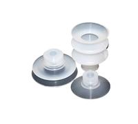 1PCS DP-06/08/10/12/15/20/25/30/35/40/50 Large Head White Silicone Round Double Layers Vacuum Suction Cup(External diameter25,DP)