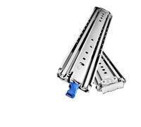 1pcs Drawer Slides with Lock/No Lock Ball Bearing Full Extension 3-Fold Guide Rail(with Lock,16inch(400mm))