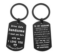 1PCS Drive Safe Keyring for Boyfriend Husband,Drive Safe Keyring,Valentine Day Gifts,for Him Birthday Christmas Presents (Black)