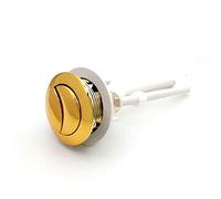 1pcs Dual Flush Toilet Tank Push Button - Gold Round Shape, 38mm Bathroom Accessory