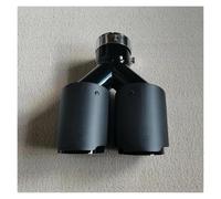 1PCS Dual Matte Carbon Fiber Muffler Pipe Y Shape Dual Outlet Exhaust Tip Mufflers Nozzle Universal Stainless Car Exhaust Tip(73MM IN 89MM OUT)