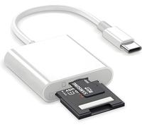 1Pcs Dual Slot SD Card Reader - SD Card Adapter - Photography memory card adapter - For MAC, Plug and Play