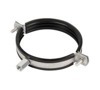 1pcs, Duct Clamp 100mm / 4 inch Bracket with Rubber Gasket, M8/M10 Thread, Steel Pipe Hanger 3 inch for Spiral Duct, Ventilation Pipe, Downpipe, Pipe Holder Wall or Ceiling Mount, by Steinberg14