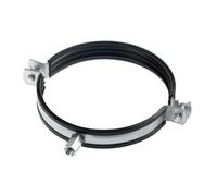 1pcs, Duct Clamp 125mm / 5 inch Bracket with Rubber Gasket, M8/M10 Thread, Steel Pipe Hanger 5 inch for Spiral Duct, Ventilation Pipe, Downpipe, Pipe Holder Wall or Ceiling Mount, by Steinberg14