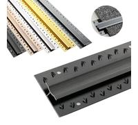 1pcs Durable Anti-Slip Carpet Edge Trim - 90cm Aluminum Transition Strip for Smooth Flooring Edges(Black)