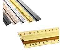 1pcs Durable Anti-Slip Carpet Edge Trim - 90cm Aluminum Transition Strip for Smooth Flooring Edges(Gold)