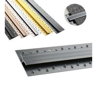 1pcs Durable Anti-Slip Carpet Edge Trim - 90cm Aluminum Transition Strip for Smooth Flooring Edges(Gray)