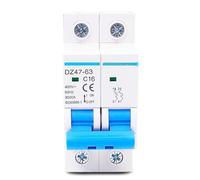 1Pcs DZ47-63 2P 16-63A Din Rail Double Pole MCB Overload Short Circuit Protector Circuit Breaker(16A)