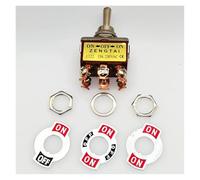 1PCS E-TEN Auto Toggle Switch AC 250V 16A 2/3/4/6/12 Pin ON-OFF-ON 2/3 Position Silver with Waterproof Cap IDGTTLDF(5pcs Cap)