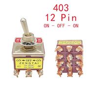 1PCS E-TEN Series Rocker Button Switch 2-12Pin ON-OFF-ON Silver Copper Pin 12mm 250V 15A Rocker Toggle Switch IDGTTLDF(1pcs 403 ON-OFF-ON)