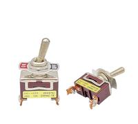 1PCS E-TEN Series Rocker Button Switch 2-12Pin ON-OFF-ON Silver Copper Pin 12mm 250V 15A Rocker Toggle Switch IDGTTLDF(1pcs 1021 ON-OFF)