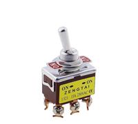 1PCS E-TEN1021 1221 1321 15A/250V 6 pin Waterproof Switch Cap On-Off-On ON-OFF Miniature Toggle Switches Brown IDGTTLDF(E-TEN1321)